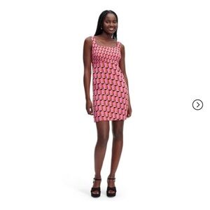 Women's 90's Shift Pink Modern Geo Mini Dress - DVF for Target